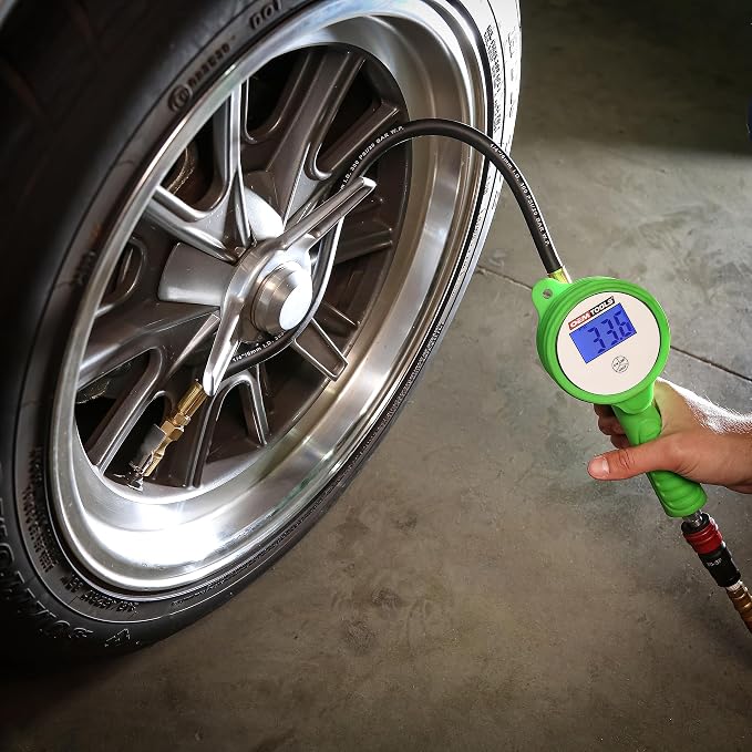 OEMTOOLS Digital Tire Inflator with Tire Pressure Gauge, Digital LCD Display, 0 to 175 PSI Air Pressure Gauge, Multitool Pen Set 2pcs Multi-Tool Pens