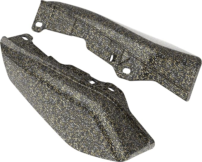 Color - Matched Mid Frame Air Deflectors Heat Shield, Perfectly Fit for Harley Touring Models 2009-2026 Hard Candy Black Gold Flake