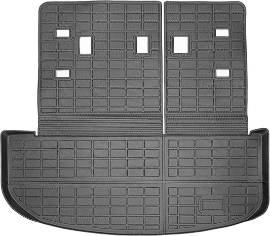 Trunk Liner Cargo Liners for KIA Telluride 2020-2025 Rear Trunk Floor Mats with Backrest Mat 3D Boot Tray All-Weather TPE Black