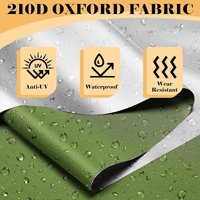 PROLEE Bike Storage Tent,Bike Shed 6.6FT, Waterproof Oxford Fabric Storage Tent for 2-3 Bikes, Outdoor Bicycle Storage with Window Design, Green