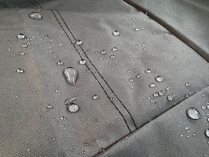 Gray Seat Covers for Cars Trucks SUV, Universal Canvas Tactical Multi-Pockets Organizers Rain Defender, Waterproof Seat Protectors Front Set