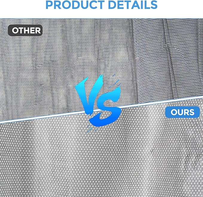 Magnetic Window Screens Customized for 2003-2026 Ford E-Series E-150 E-250 E-350 E450/Econoline/Club Wagon, Front Door Bug Mesh (Pair), Keeps Bugs Out Magnetic Bug Mesh, Easy to Install