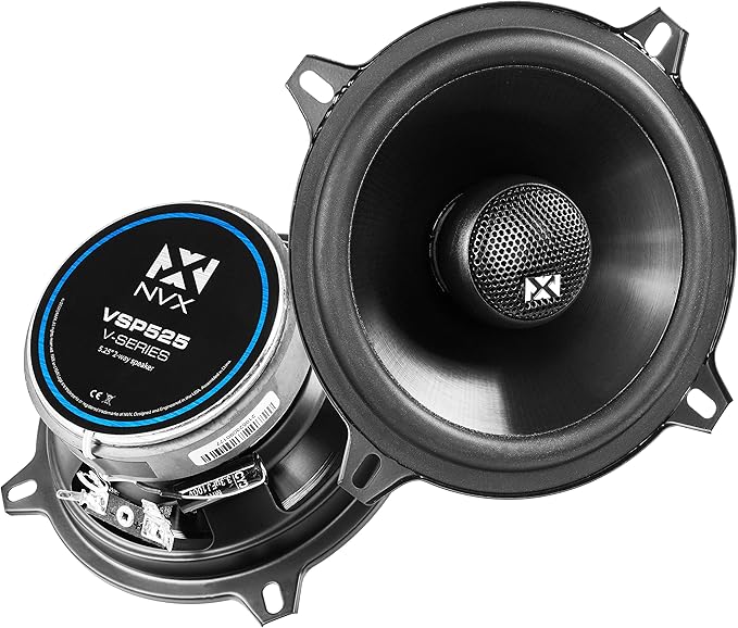 NVX VSP525 480W Peak (180W RMS) 5.25" V-Series 2-Way Coaxial Speakers with 25mm Silk Dome Tweeters