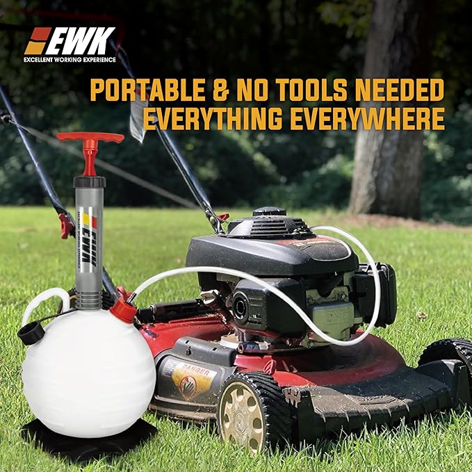 EWK 6L Vacuum Oil Extractor Pump, Portable Fluid Extractor Oil Change Pump for Automotive, Marine Boat, Jet Ski, Fast Oil Change & Quick Drain Fluid Transfer Pump