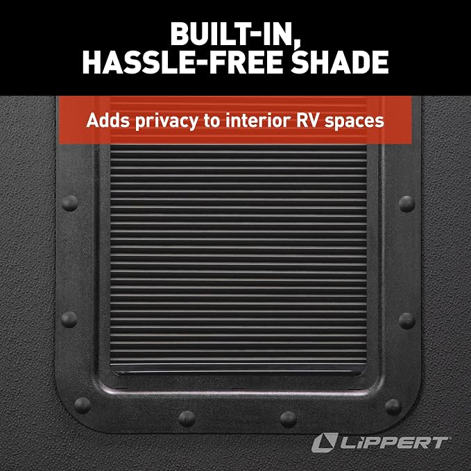 Lippert Thin Shade EcoCell Snap-On RV Window Shade for Prepped Entry Doors with Sun-Blocking Protection, Easy Sliding Operation, Quick Installation - 2025009147