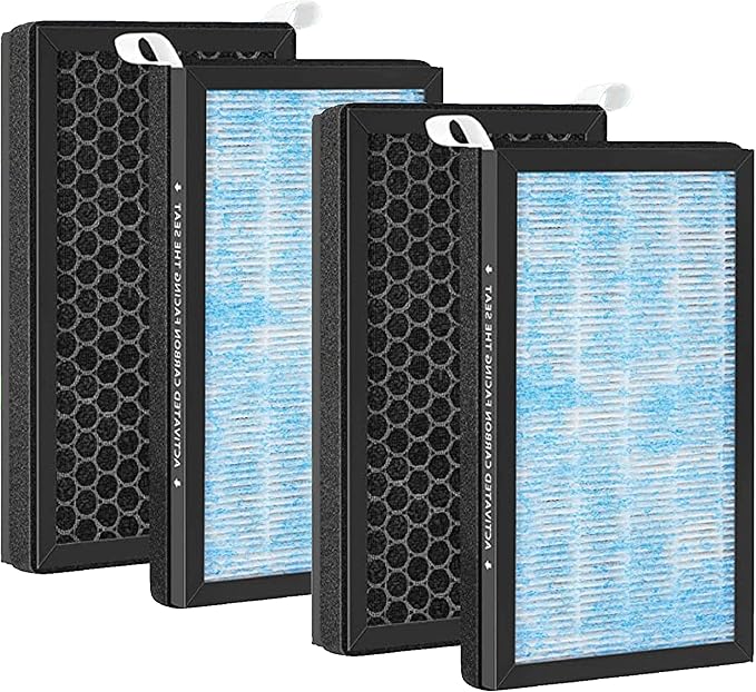 Nispira 3-in-1 Cabin Intake HEPA Air Filter Replacement Activated Carbon For Tesla Model 3 / Model Y 2016-2022. Part 1107681-00-A. Size 9.4" x 5.4" x 1.25". Pack of 4