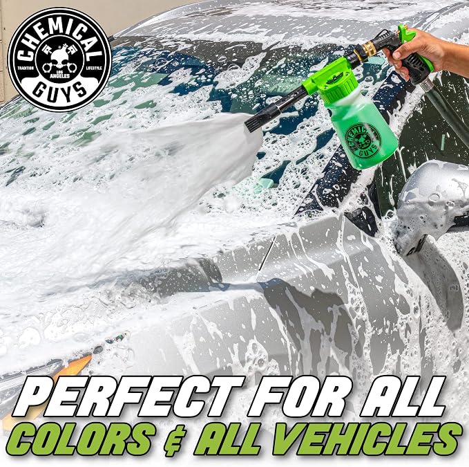 Chemical Guys Foam Wash Bundle - Foam Blaster Gun + HydroSuds Foam Wash Soap (16 fl oz) + Accessories