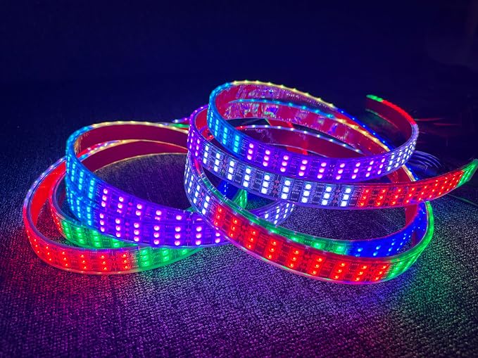 6PCS 2FT Triple Row RGB Dream Color Chasing LED Light Strips, High-Intensity Flow Series Underglow Kit with App & Remote Control, Fits for Polaris Slingshot, Ryker, Spyder, Car & Trucks