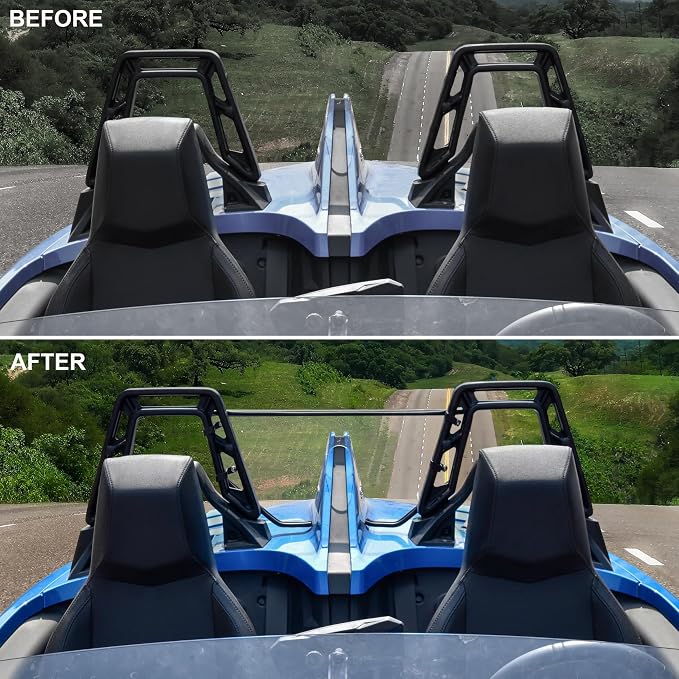 SAUTVS Rear Windshield for Polaris Slingshot S R SL SLR LE, Scratch Resistant Hard-coated Polycarbonate Rear Wind Deflector Rear Panel for Polaris Slingshot S R SL SLR LE 2015-2025 Accessories