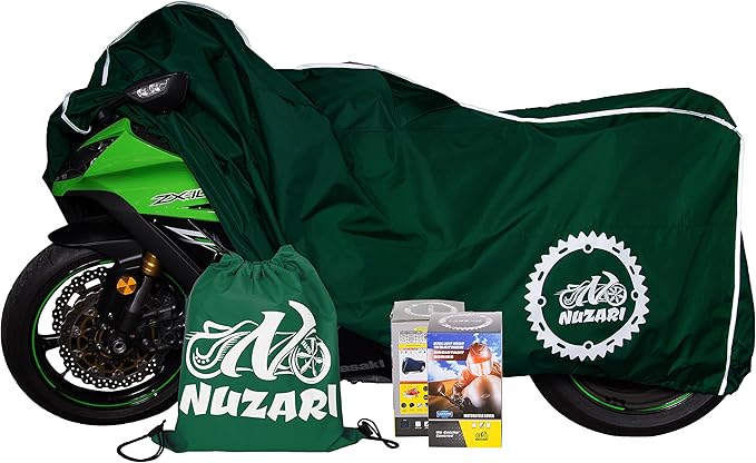 Nuzari Premium Motorcycle Cover - Motorcycle Covers Waterproof Outdoor Storage - Harley Davidson Motorcycle Cover - Motorcycle Accessories XXL