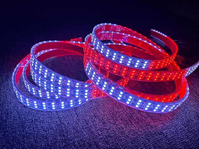 6PCS 2FT Triple Row RGB Dream Color Chasing LED Light Strips, High-Intensity Flow Series Underglow Kit with App & Remote Control, Fits for Polaris Slingshot, Ryker, Spyder, Car & Trucks