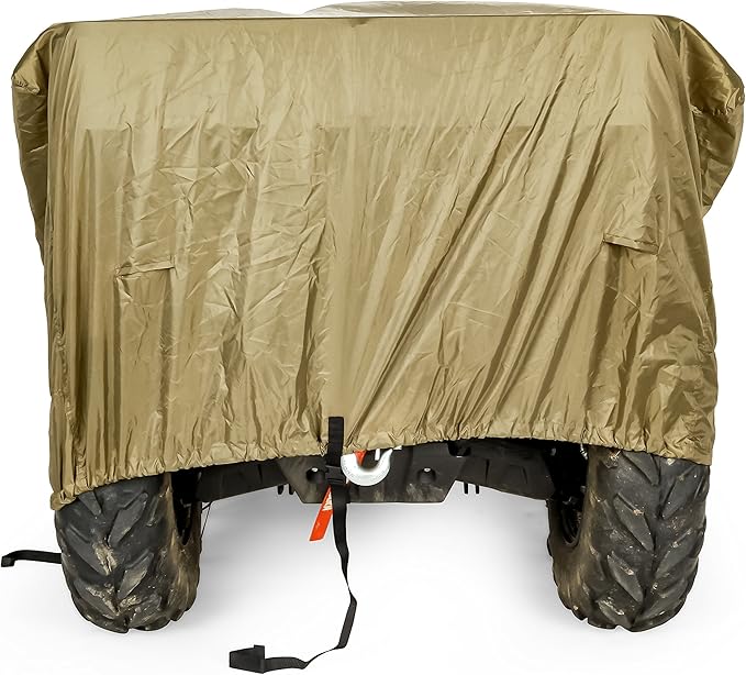 Black Boar ATV Cover - Features Waterproof Polyurethane Coating for Protection Against The Weather - Sewn-in Straps & Buckles - Olive, Large Up to 450cc (66018)