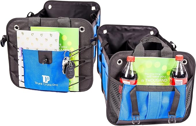 TRUNKCRATEPRO Save 13 per cent off bundle 2 regular trunk organizers (black, blue)