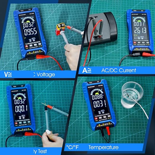 Digital Multimeter TRMS 6000 Counts, Auto-Ranging Voltmeter with NCV, Measures AC/DC Voltage/Current, Resistance, Capacitance, Temperature, Diode, Frequency/Duty-Cycle for Automotive & Home