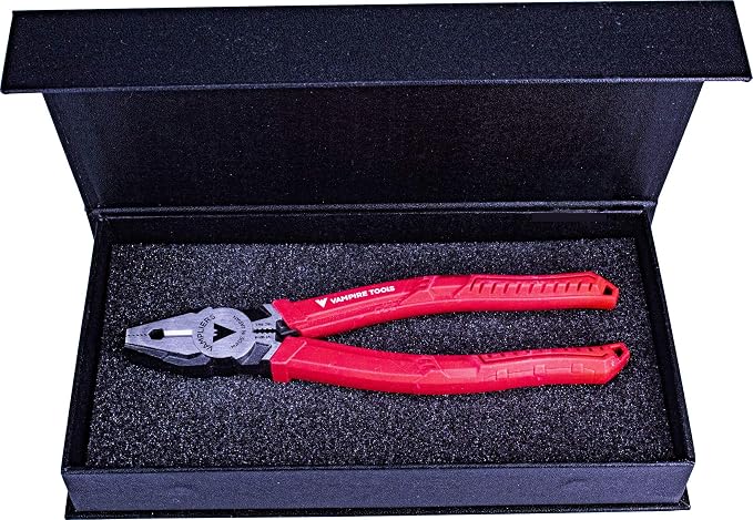 VAMPLIERS VT-001-8GS: 8" PRO Linesman Pliers Gift Set. Screw Extractor Pliers to Remove Rusted/Damaged/Specialty Screws, Nuts and Bolts. Made in Japan.