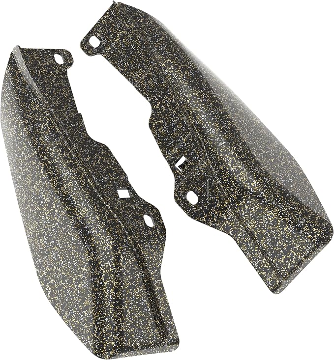 Color - Matched Mid Frame Air Deflectors Heat Shield, Perfectly Fit for Harley Touring Models 2009-2026 Hard Candy Black Gold Flake