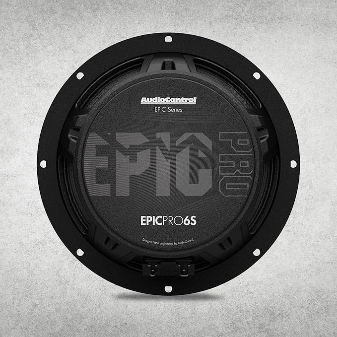 AudioControl EPICPRO6S Epic PRO 6.5" Slim Shallow-Mount Midrange Car Speakers Set (Pair), 300W, 4 Ohm, Rear or Front Door Speakers for Truck or Car Audio System, Pro Audio High SPL Component Speakers