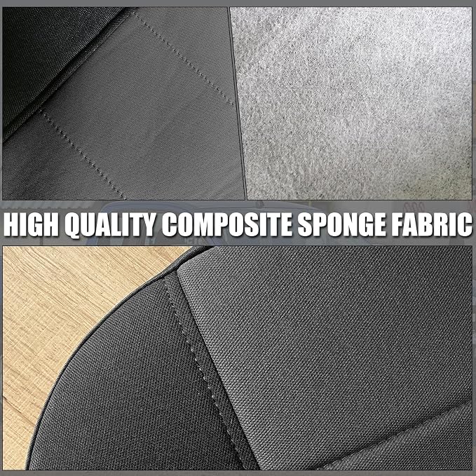 SAPUBK Custom-Fit Front Bench Seat Cover with Molded Headrests Replace for 1999-2004 Ford F-150 Pickup Seats, Knitted Fabric Composite Soft Foam Lining Airmesh Breathable Seat Cover