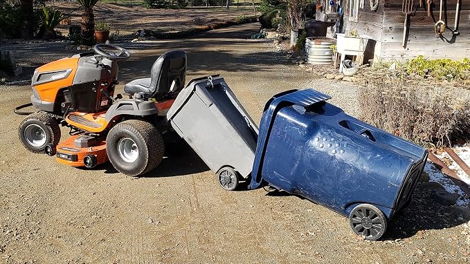 Cart to Cart Strap for Garbage Can Hauler System, No Hitch Required Vehicle Connector for Multiple Trash Cans, Nylon Webbing Utility Strap for Cars, ATVs, Lawn Mowers & Tractors