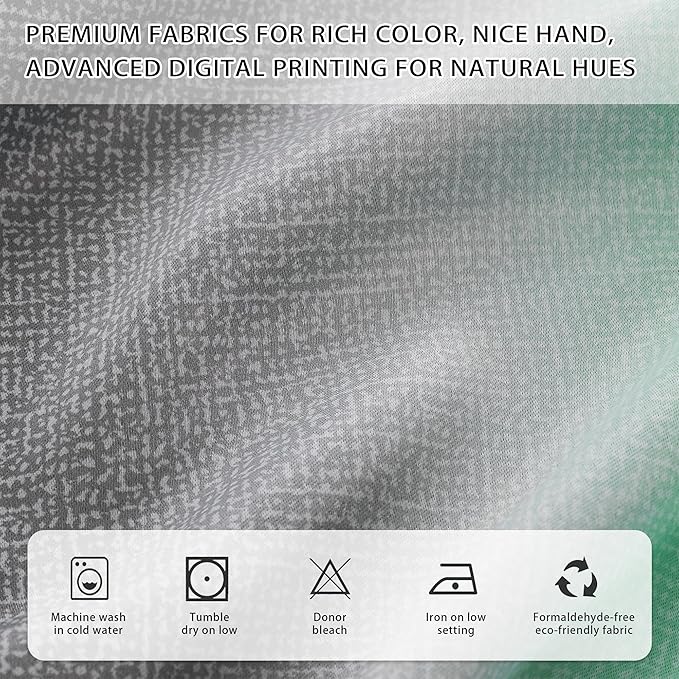 XiDi Green Grey Girls Curtains for Bedroom 96 Inches Long 2 Panels Rainbow Blackout Curtains for Little Girl Kids Room Decor Living Room, Princess Unicorn Wall Decals Drapes 34x96