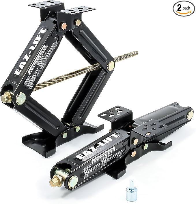 Eaz-Lift 20" RV Stabilizing Scissor Jack, Fits Pop-Up Campers and Travel Trailers - Pack of 2 (5,000lb Rating) - 48800