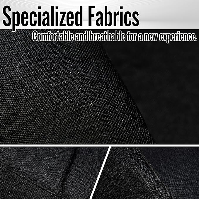 Heavy Duty Composite Fabric Front Seat Covers with Armrest for Nissan Titan 2004-2012 Easy to Clean and Washable - Black