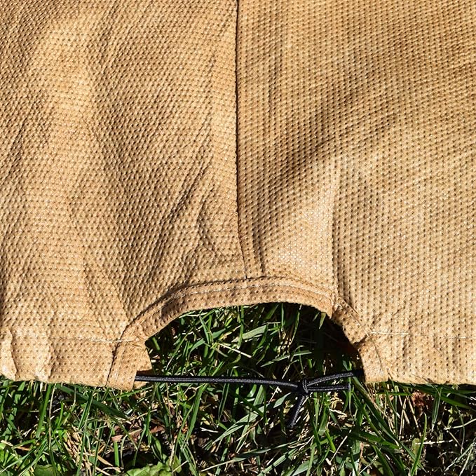 Budge All Seasons Patio Chaise Cover Lightweight, UV-Resistant, Large, Tan (Pack of 4)