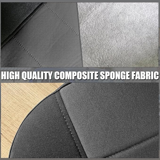 SAPUBK Custom-Fit Seat Covers Replace for 2004-2012 Chevy Colorado/GMC Canyon Front 60/40 Split Bench Seat with Console/Armrest, Knitted Fabric Composite Soft Foam Lining Breathable Seat Cover