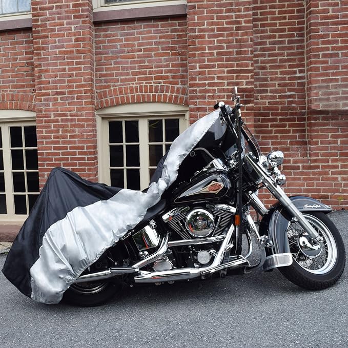 Budge Sportsman Motorcycle Cover, Black, Waterproof, Universal Fit, Fits up to 114", Model: MC-8