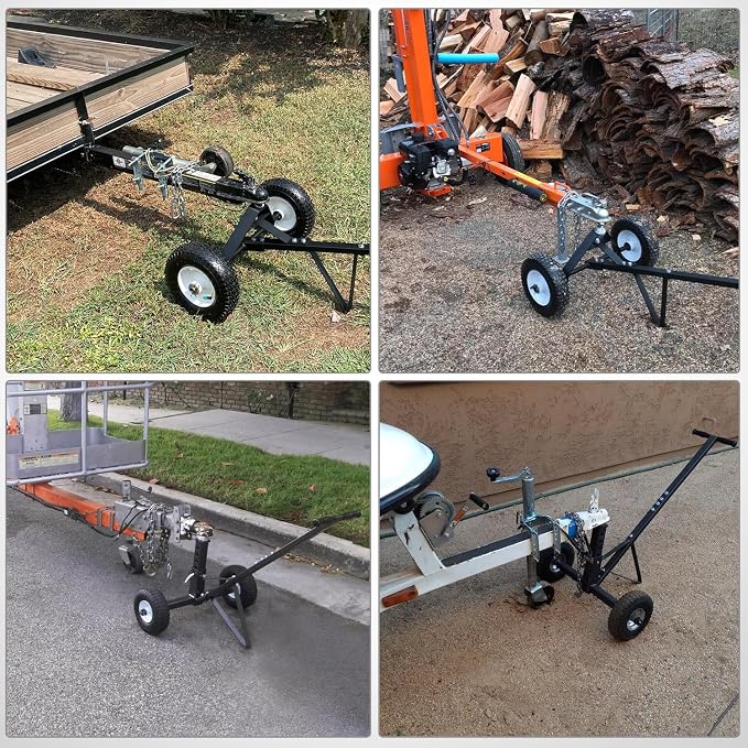 Nilight Boat Trailer Dolly Solid Steel Heavy Duty 600 Pound Capacity with 10" Polyurethane Tires 1-7/8" Hitch Ball