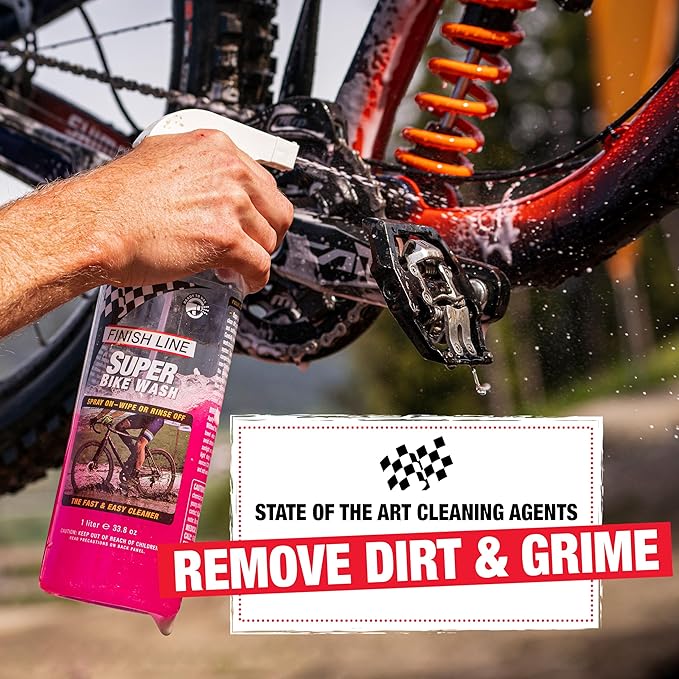 Finish Line Dry Weather Bicycle Cleaning and Maintenance Kit – Includes Super Bike Wash, Speed Degreaser, and Dry Lube for Complete Bike Care, Drivetrain Cleaning & Lubrication System