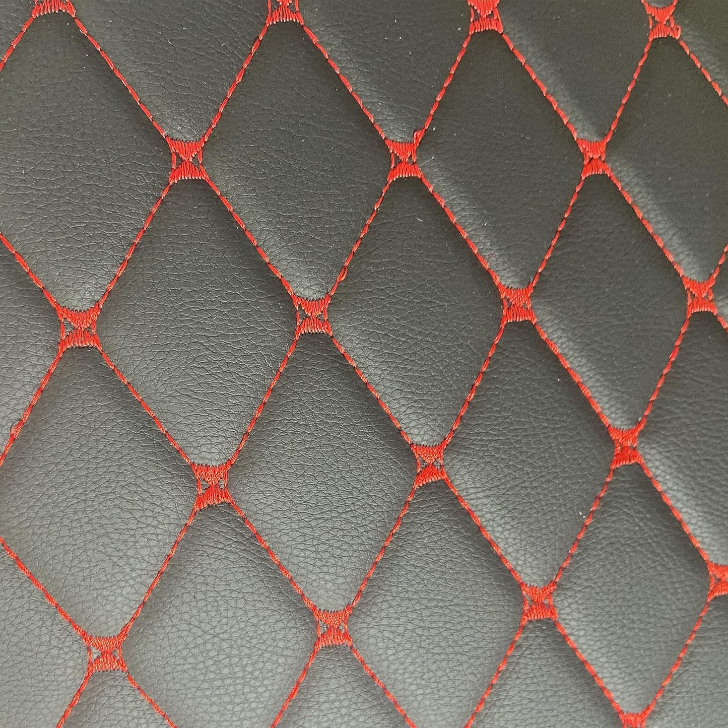 Custom All-Weather Protection Luxury Leather Floor Mats for Cars SUVs Trucks According Anti-Slip Leather Floor mats ﻿ (Black Red)