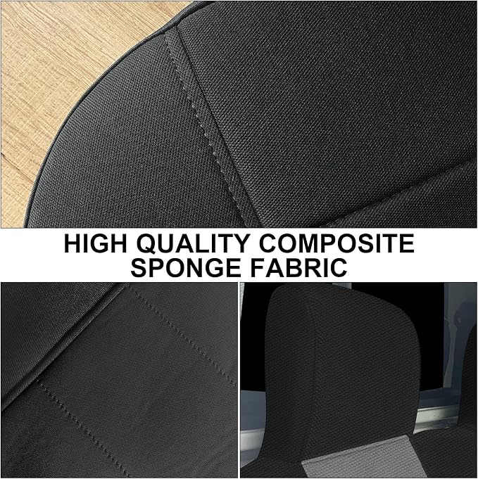 SAPUBK Custom-Fit Front Bench Seat Covers Replace for 1990-1995 Toyota Pickup, Driver and Passenger Knitted Fabric Composite Soft Foam Lining Airmesh Breathable Seat Cover Cushion