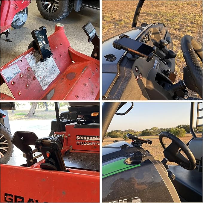 ULIBERMAGNET Motorcycle Magnetic Phone Mount,Heavy Duty Adjustable Magnetic Cell Phone Holder with Security Lock,Anti Shake 360° Rotation,Compatible with Motorcycles,ATV,UTV,Golf Cart,Car,Cruises