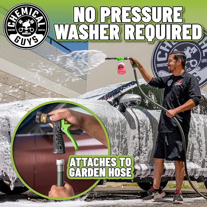 Chemical Guys Foam Wash Bundle - Foam Blaster Gun + HydroSuds Foam Wash Soap (16 fl oz) + Accessories