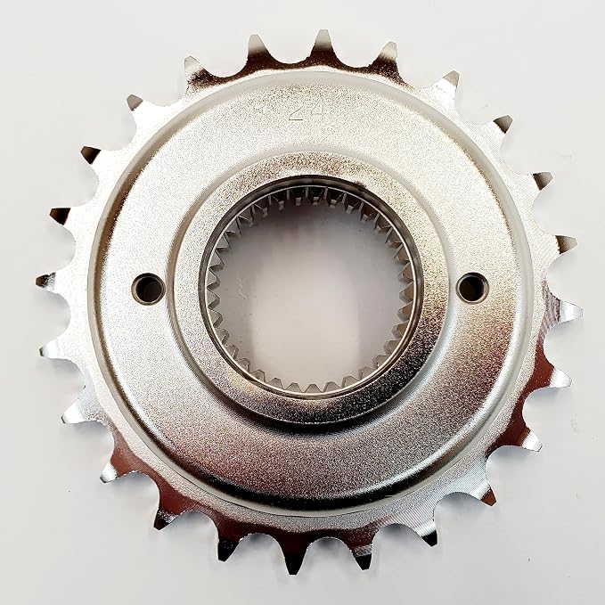 24 Tooth .81” Offset Transmission/Front Sprocket for Chain Drive Conversion – Fits 1985-2006 Harley Big Twin (EVO/Twin Cam) 5 Speed Models with Fine Spline Drive Gear - Use for use with 530 Chain