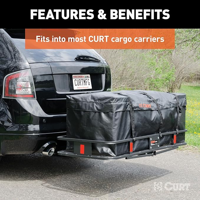 CURT 18211 Cargo Bag, Black Vinyl, 56-Inch x 22-Inch x 21-Inch