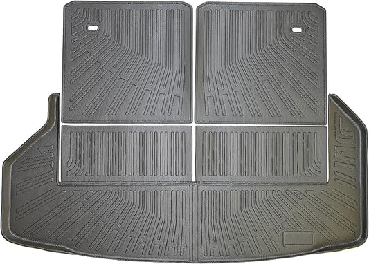 Trunk Liner Cargo Liners for Toyota Highlander 2008-2013 7-Seat Rear Trunk Floor Mats 3D Boot Tray All-Weather TPE Black
