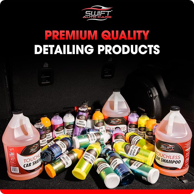 Swift Touchless Ceramic Foamable Wax (1 Gallon) – Spray On/Rinse Off For High-Gloss, Hydrophobic Protective Layer | For Foam Cannon & Foam Pump Sprayer After Car Wash | Wax Cars, Trucks, RV’s & More!