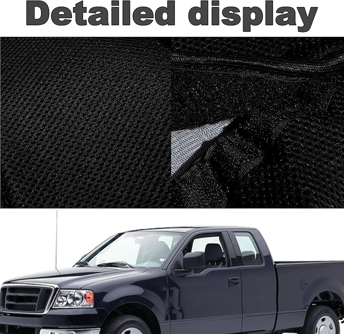 Custom 40/20/40 Split Bench Seat Covers for Ford F150 XL/Standard Cab 2004 2005 2006 2007 2008 Sandwiched Cloth Protector Interior Accessories，Waterproof & Machine Washable - Red