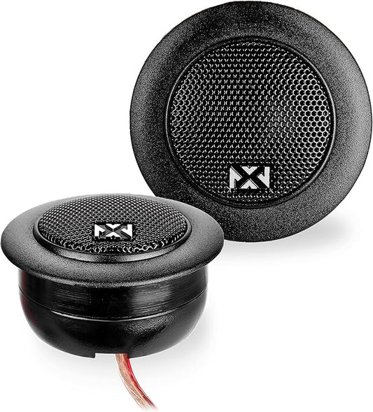 NVX VSPTW 450W Peak (150W RMS) 1" (25mm) V-Series Silk-Dome Car Audio Tweeters and Crossovers