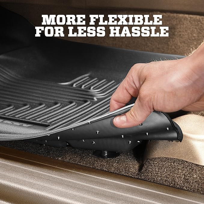 Husky Liners Weatherbeater Floor Mats | Fits 2015-2026 Ford F-150 SUPERCAB ONLY, 2017-2026 Ford F-250/F-350/F-450 SUPERCAB ONLY (Full Coverage) | 2nd Row, 1-pc Black - 19361