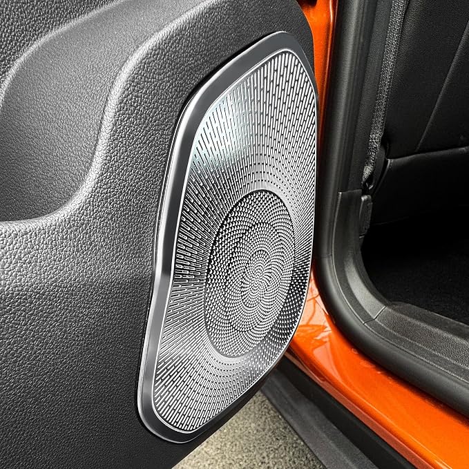 YOUTOOCAR Stainless Steel Speaker Covers Trim Compatible with Chevrolet Trax 2024-2025 Accessories (Silver)