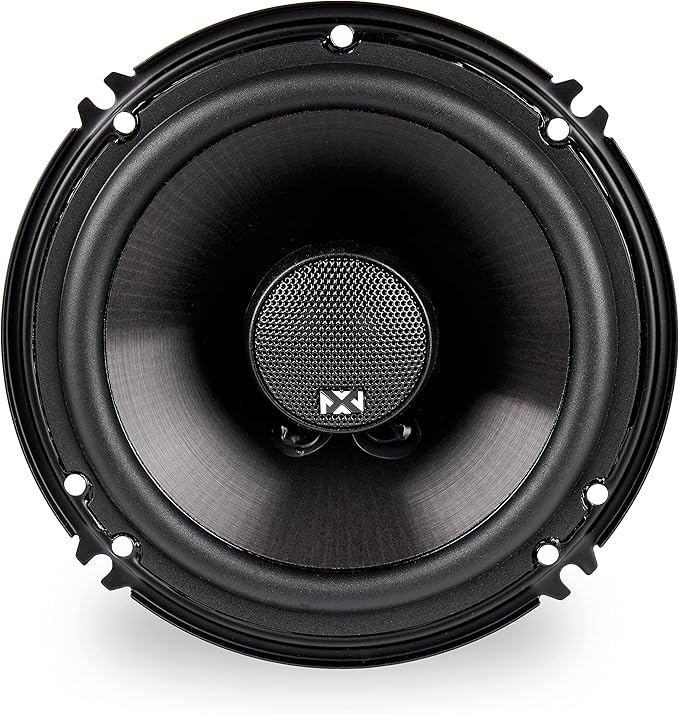 NVX® VSP60 6" Premium Car Speakers, 600W Max, 200W RMS, 2-Way 6 inch Coaxial w/ 1" Silk Dome Tweeters & Built-in X-Overs, Easy to Install in Cars/Trucks/Doors (Pair)