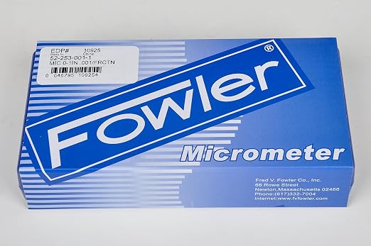 Fowler 52-253-001-1, Premium Outside Inch Micrometer with 0-1" Measuring Range