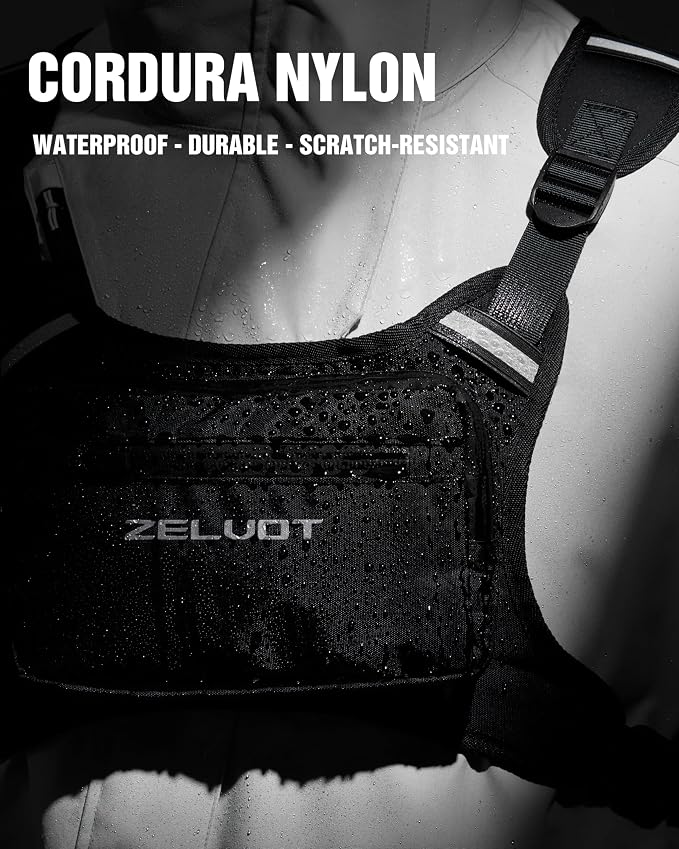 Zelvot Running Vest with 1L Water Bladder, USA Original Patent, Adjustable Reflective Running Hydration Vest, Lightweight Chest Pack for Men Women for Hiking, Cycling