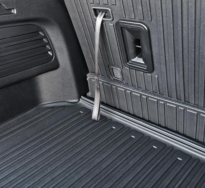 Cargo Mat Backrest Mats for 2024 2025 2026 GMC Acadia 7 Seats Car Accessories, All-Weather TPE Protector Cargo Liner Trunk Mat Seat Back Coversw