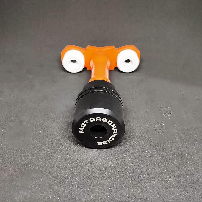 Motoaggrandize Frame Sliders | Crash Protectors for KTM Duke 125 | 160 | 200 | 250 | 390 [Gen 1 and Gen 2 only] | Colour: Orange | White