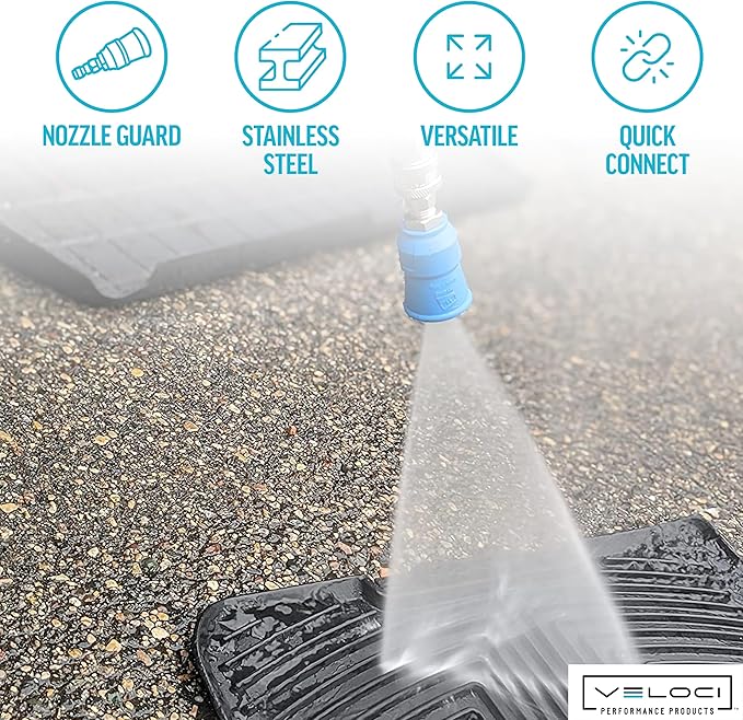MTM Hydro Acqualine Pressure Washer Nozzle Guard Holder Tips Protector with 1/4” Quick Coupler Plug, 40 Degrees 4.5