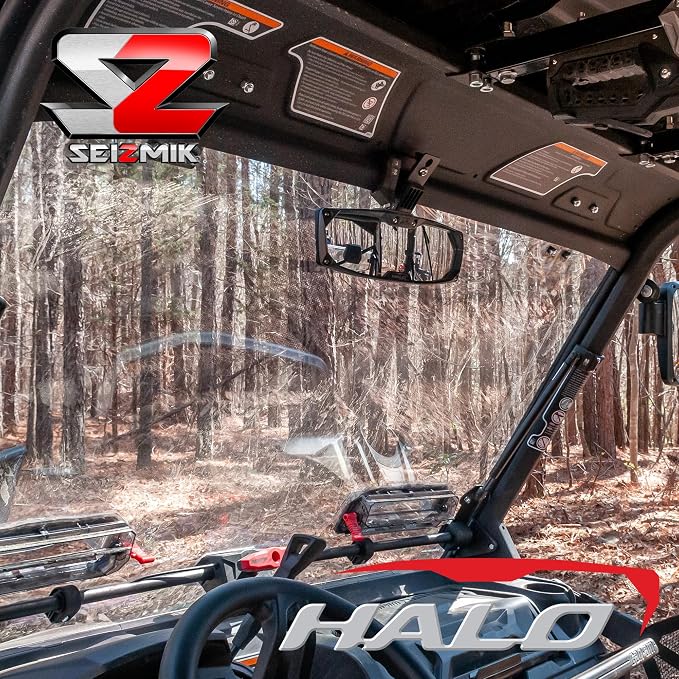 SEIZMIK Halo-R UTV Rear View Mirror Compatible with Can Am Maverick X3 UTV Models | Compatible with Cam-Am Maverick X3 Turbo (2017-2026) SxS Models | Impact Resistant ABS Bezel